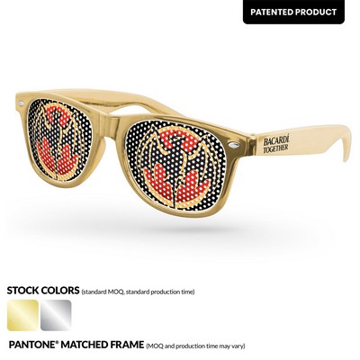 Metallic Retro Pinhole Sunglasses